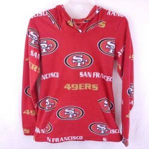 NFL SF 49ers Fleece Hoodie PJ Top Size S